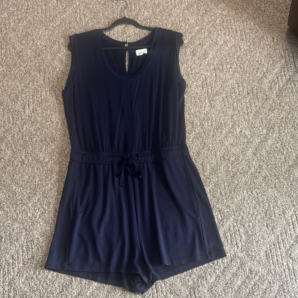 Lou & Grey Navy Sleeveless Romper